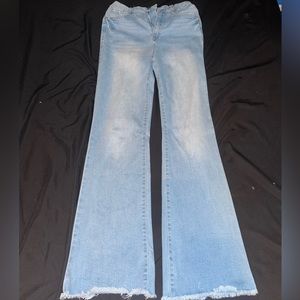 Light blue flare out jeans